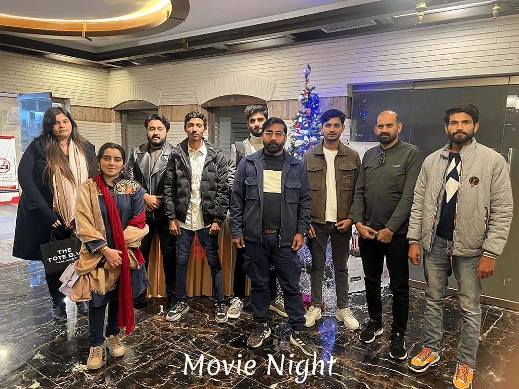 Team at a professional event